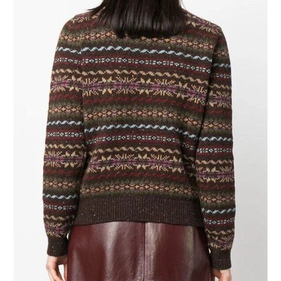 Ralph Lauren Purple Label Fair-isle Knit Embroidered Sweater S IT NWT $2490 - Picture 3 of 12